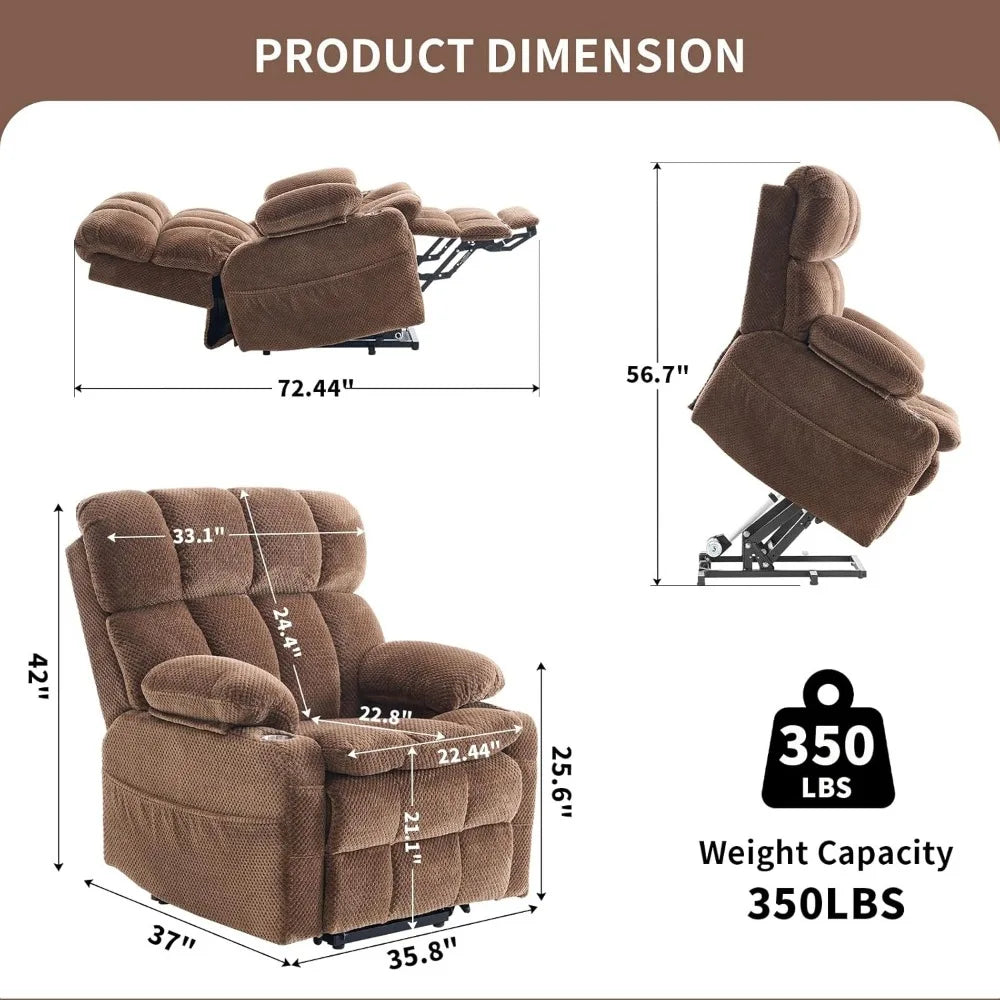 RBX Electric Lift Chair With Adjustable Headrest Massage