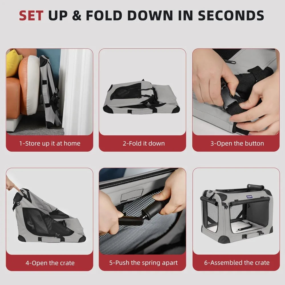 TIFICY SoftSidedCatCarrier ForTraveling Pets And Small Dogs WithExtraComfort Inside Lining