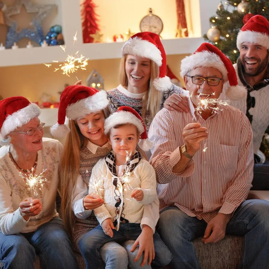 JUANANIUG Santa Hat For Adults Classic Fur Christmas Party