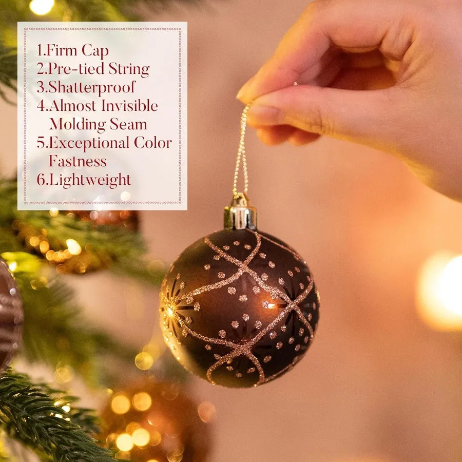 Shatterproof Christmas Ornaments 16 Count Hanging Ball Decorations
