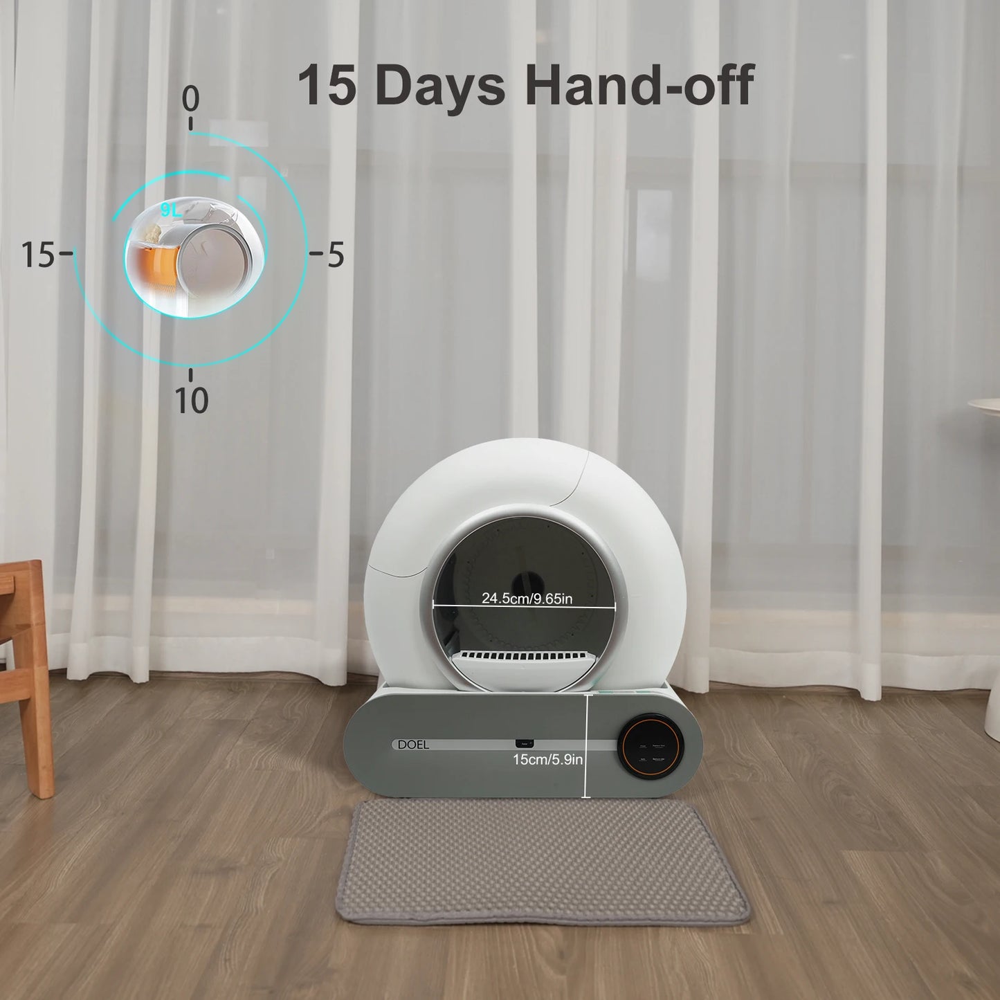 DOEL Self Cleaning Automatic Cat Litter Box with App Control