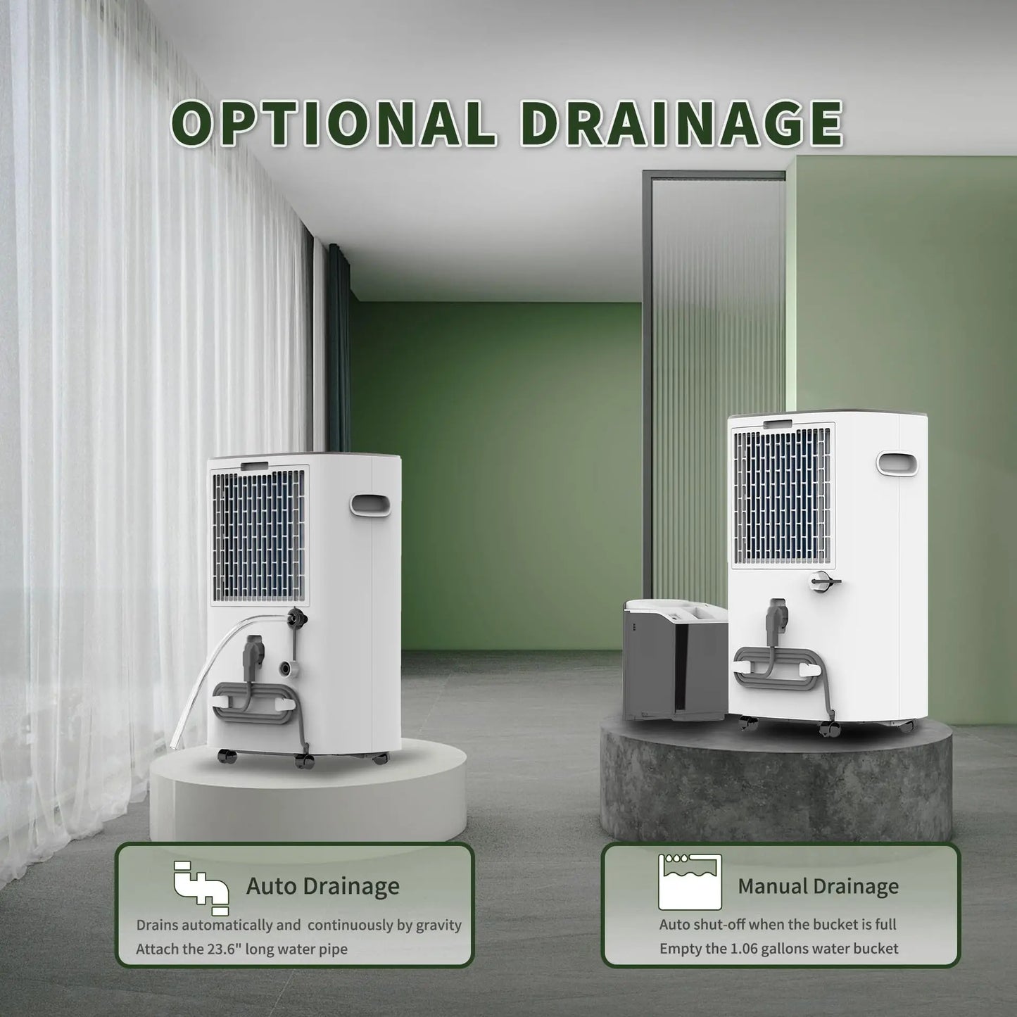 Shinco 86 Pints Dehumidifier for Home and Basements, 5000 Sq.Ft Dehumidifiers with Drain Hose, Auto or Manual Drainage