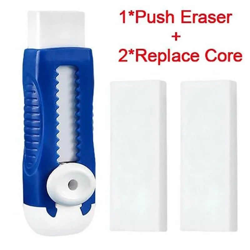 Pustell Push Pull Eraser Set With Refills For Office