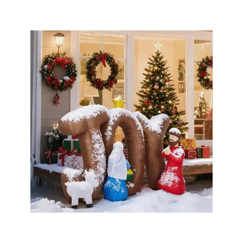 Sichuan Inflatable Nativity Scene with Joy Sign Lighted Decor