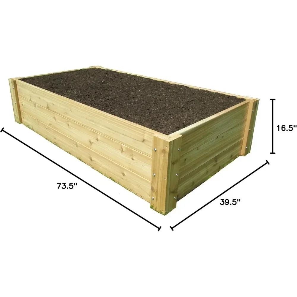 Deep Root Cedar Raised Bed Garden Kit