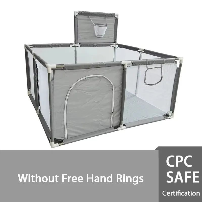 Playpens for Baby with Pull Rings Indoor Baby Playground Kids Balls Pool Activity Fence Baby Games Park Child Safety Barrier