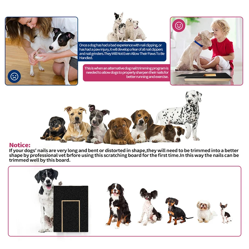 Hignconcerned Ultrareliable PetCare Nail File Board Dogs Emery Sandpaper GroomingPad