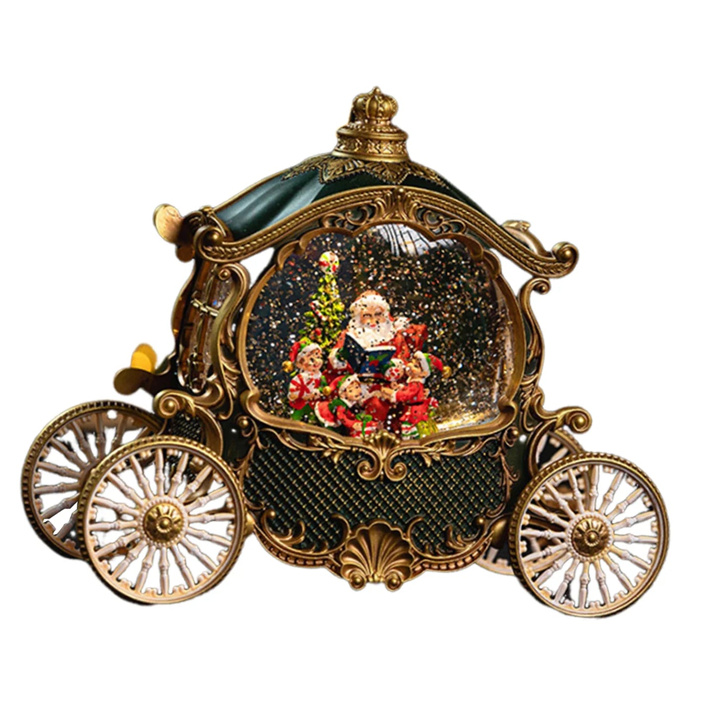 Snow Globe Lantern Christmas Carriage Musical Gift Set