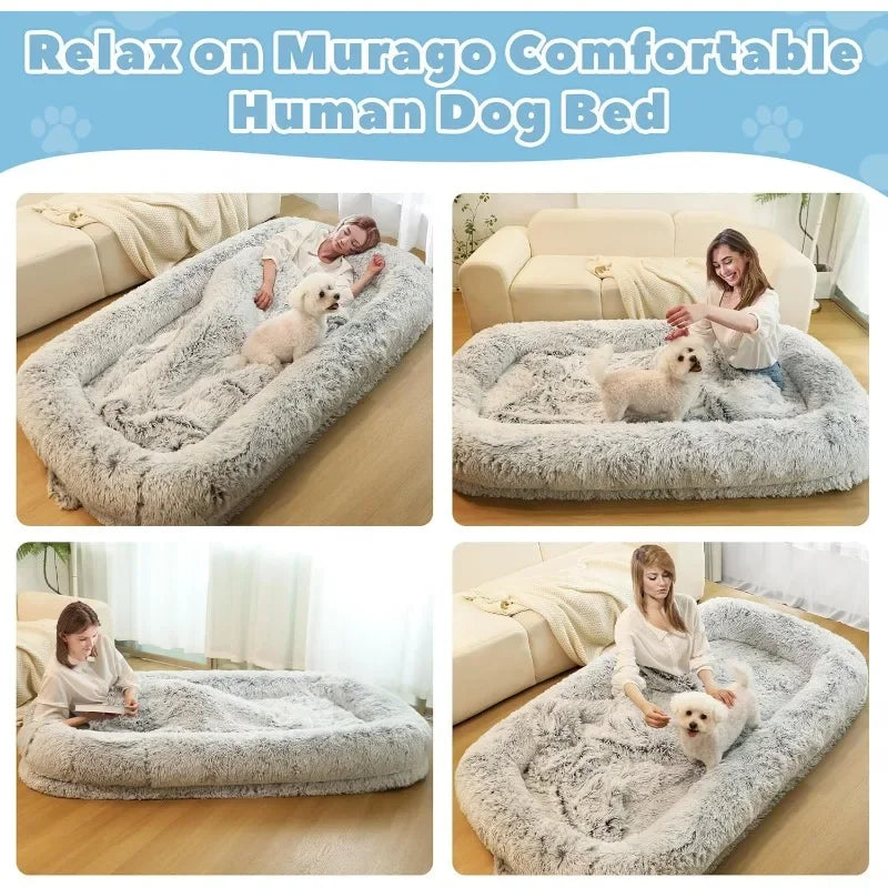Hign-concerned Orthopedically Human Dog Bed For Adults With MachineWashable Cover