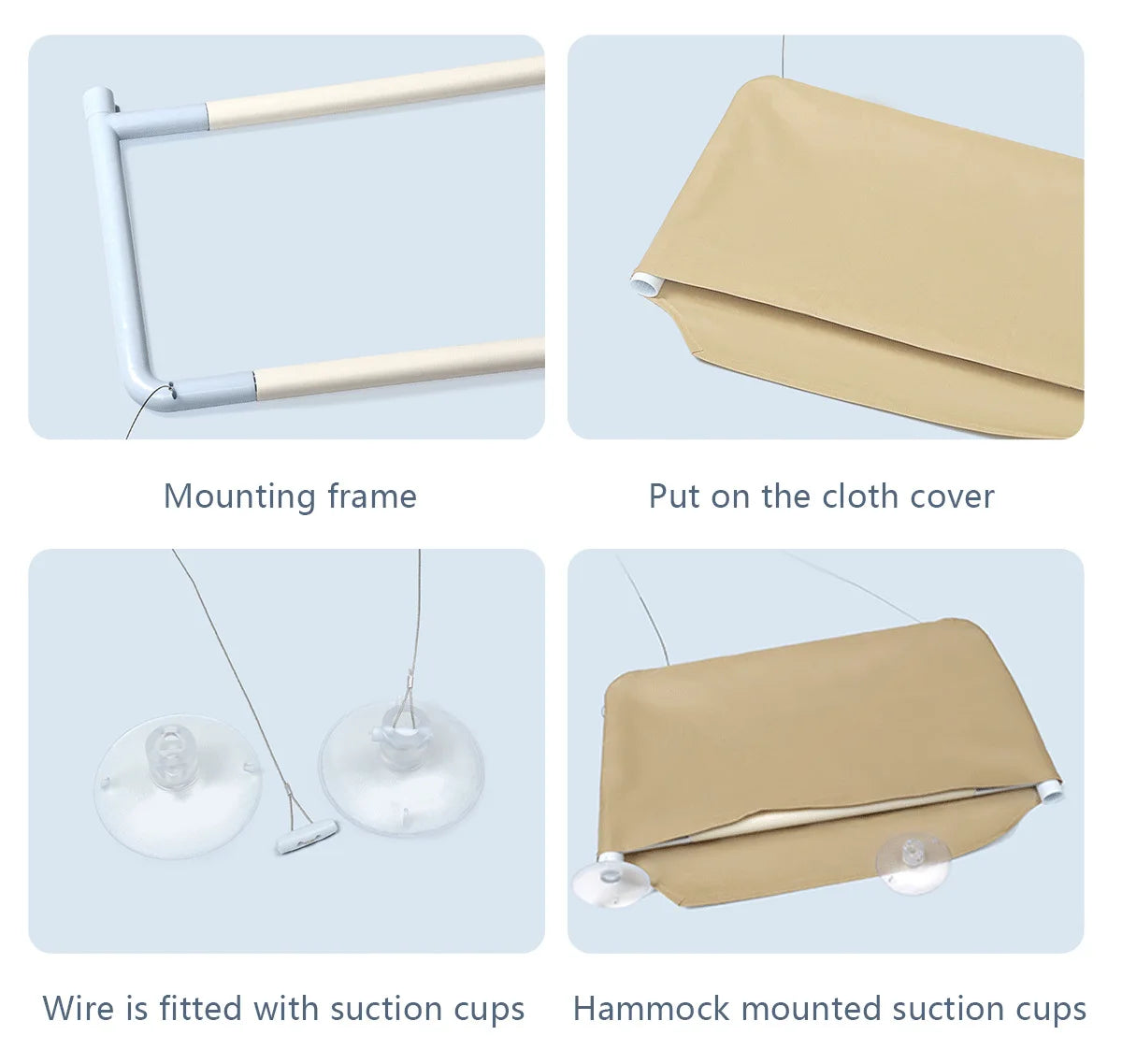 CZBNYXCN Cat Window Hammock Featuring Extraordinarily Powerful Suction Cup BalconyBed