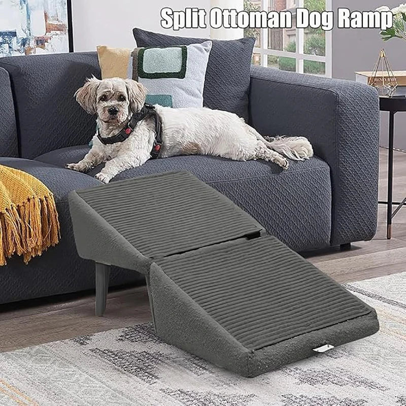 Dog Door Split Ottoman Ramp Ergonomically Multifunction Folding Pet StaircaseProMax