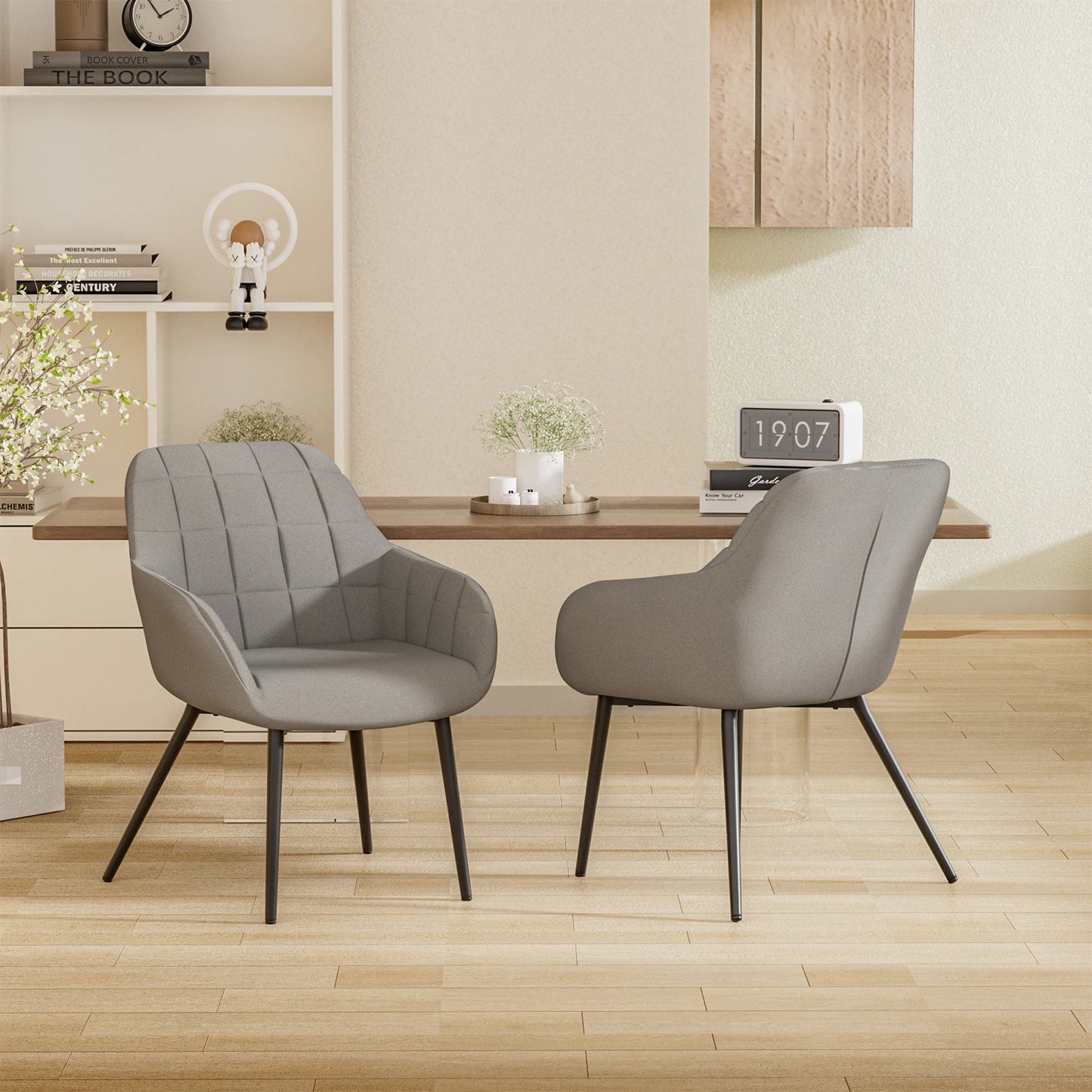 2Pcs Set Chair Bedroom Modern Dining Chairs Office Living Room Luxury Nordic Style Bar Stool Kitchen Furniture