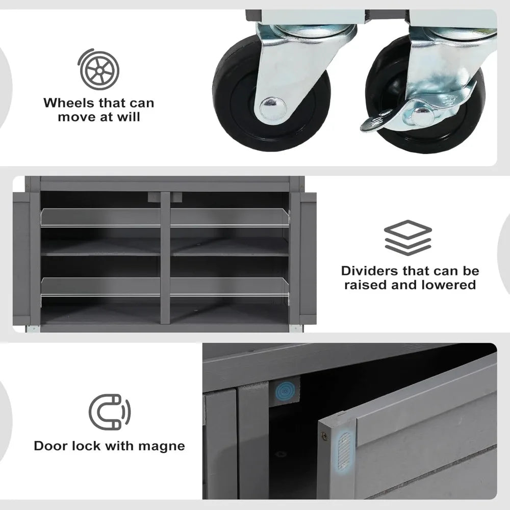 High Concerned Reptile Terrarium With Stand And Storage Cabinet Wheels And Metal Mesh Roof Door