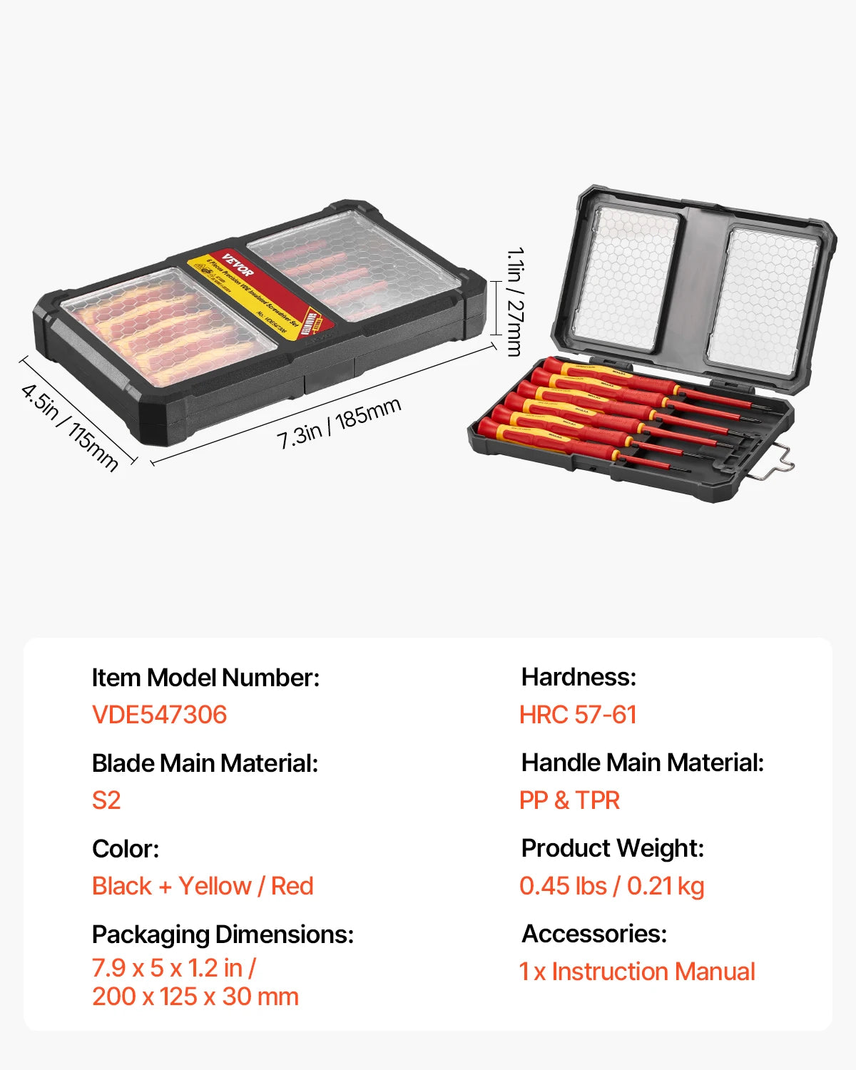 SucceBuy Insulated Screwdriver Set 1000V Electrician Tool Kit
