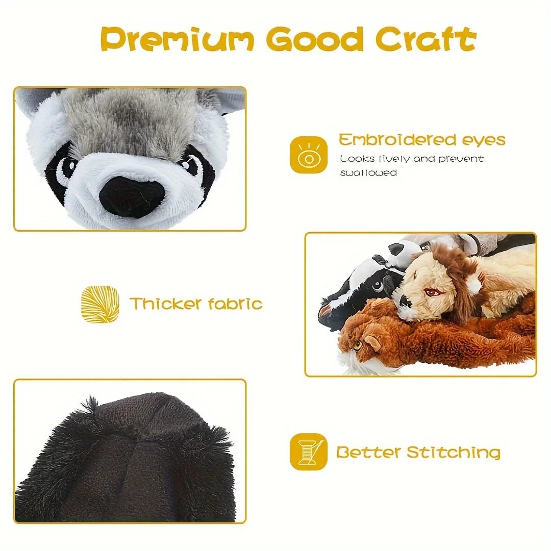 Hignconcerned Durable Squeaky Plush Canine Toy For Interactive Teething Entertainment