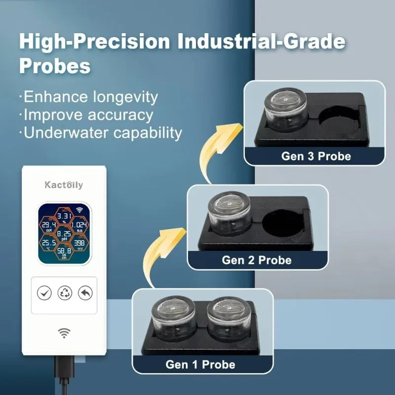 XMSJ Comprehensive AllinOne Aquarium Monitoring System With WiFi Connectivity Plus