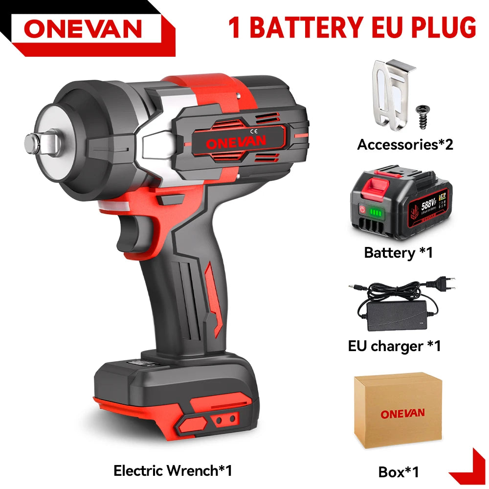 ONEVAN 18V Brushless Cordless Impact Wrench 8000RPM