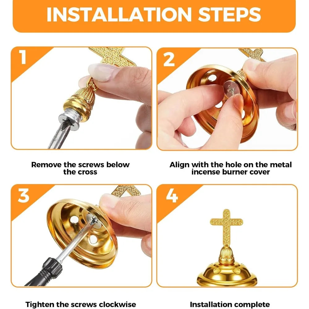 Hemindamai Incense Burner With Tong Frankincense Charcoal Stand Aromatherapy