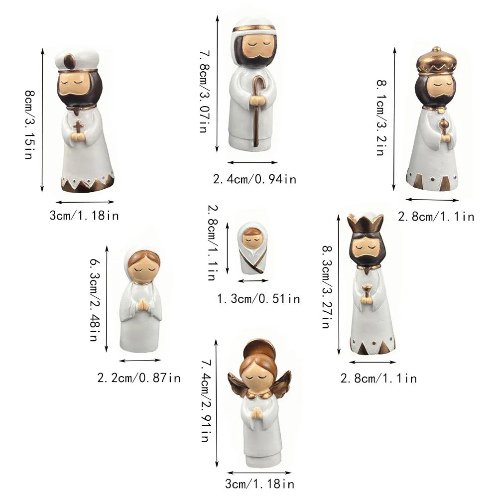 Choice Nativity Resin Figurine Set Christmas Manger Scene