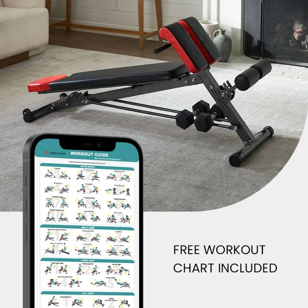 Finer Form Multi Functional Weight Bench for Home Gym