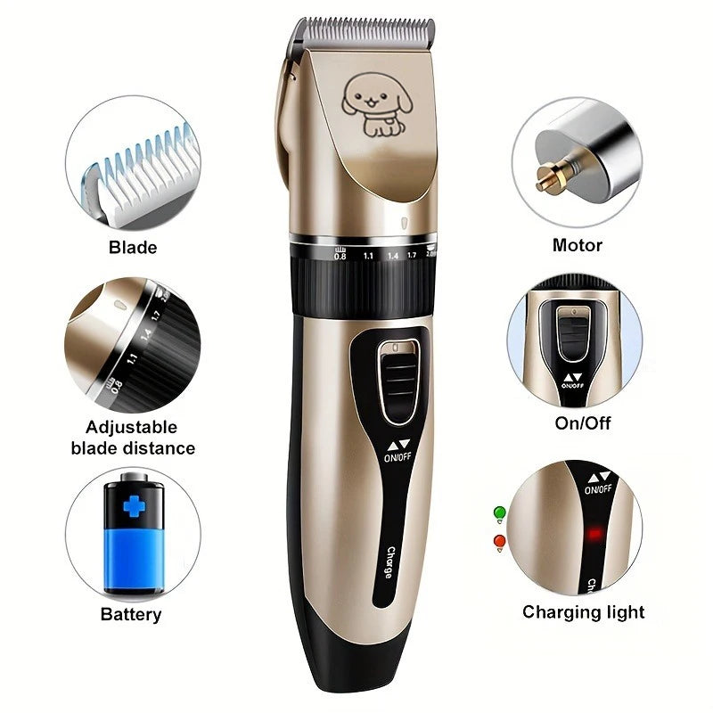 SHUYU Pet Hair Trimmer Kit Electric Precision Clippers For Dogs And Cats Professional Home Grooming