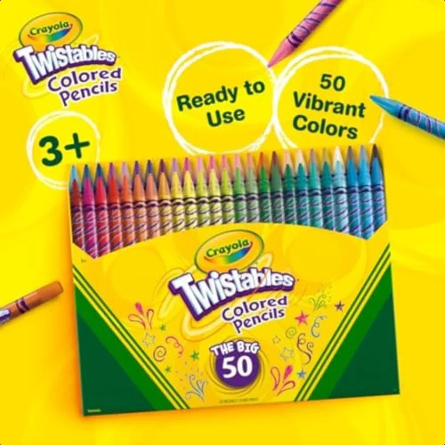 Hign-concerned Twistables Colored Pencil Set 50 Count