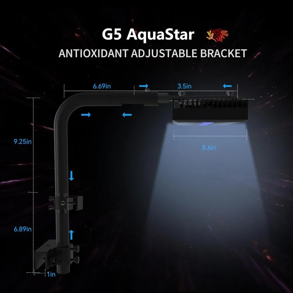 XMSJ Advanced Programmable Marine Aquarium Light SunriseDusk Full Spectrum Dimmable
