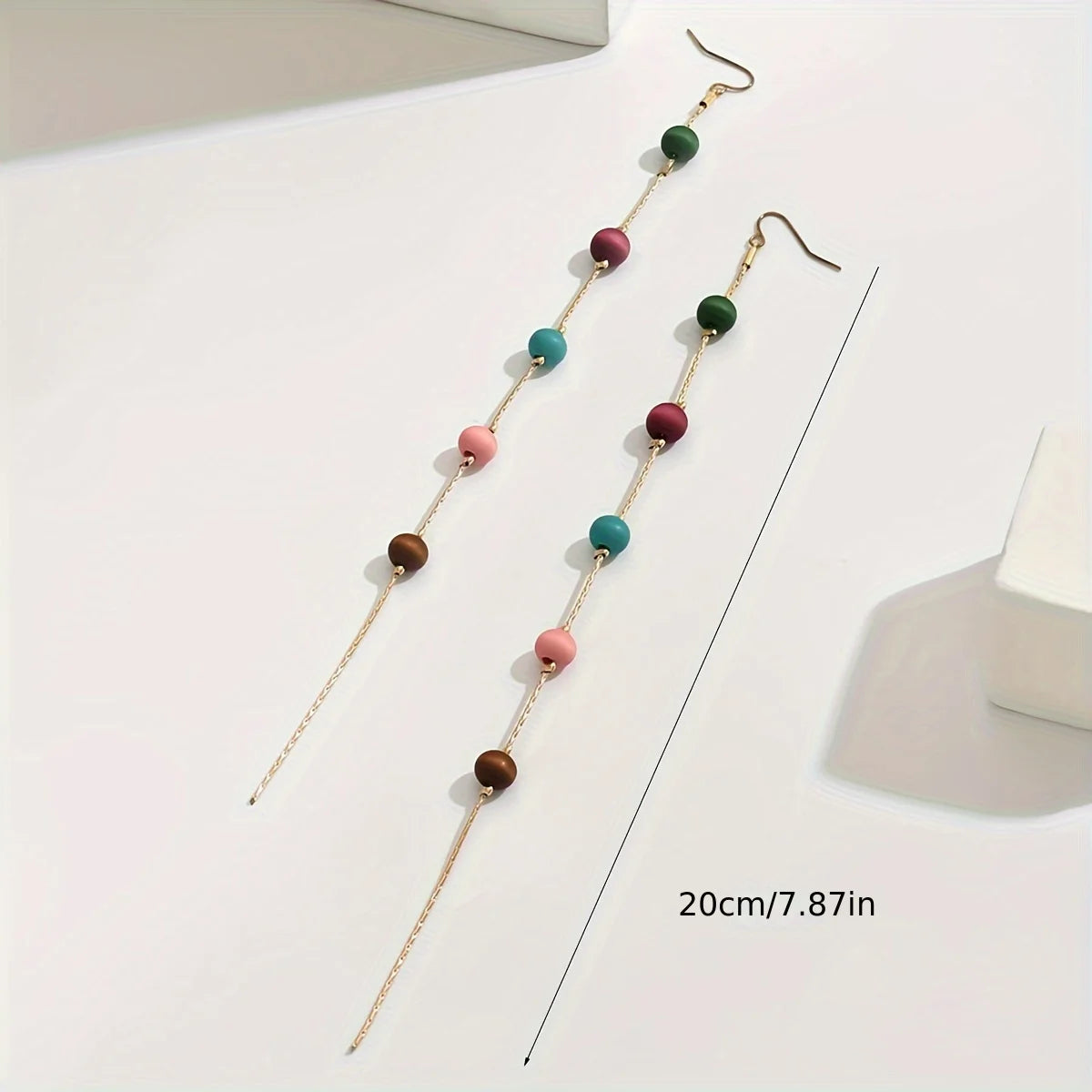 Shandong Tassel Earrings Beaded Bohemian Hypoallergenic