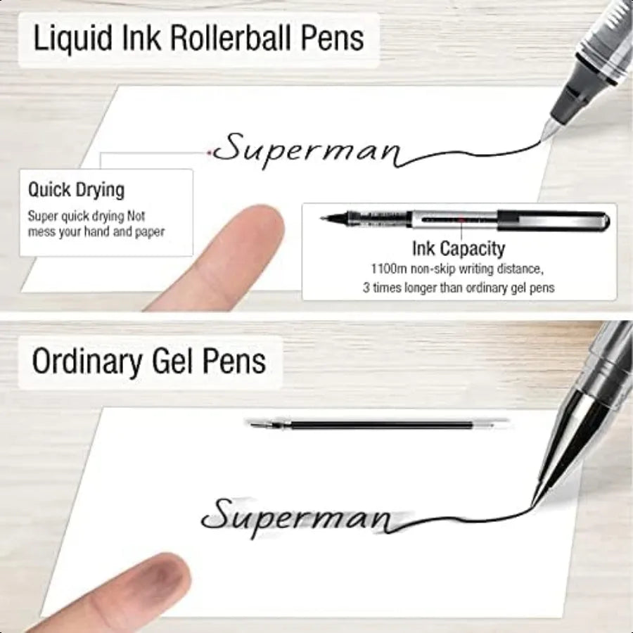 Hign-concerned Rollerball Pens Fine Tip 16 Pack Note Taking