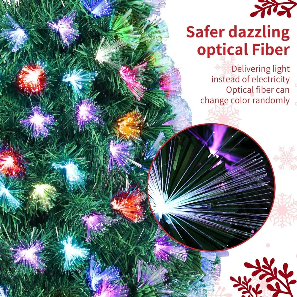 Artificial Pine Christmas Tree With Fiber Optic Branches And LED