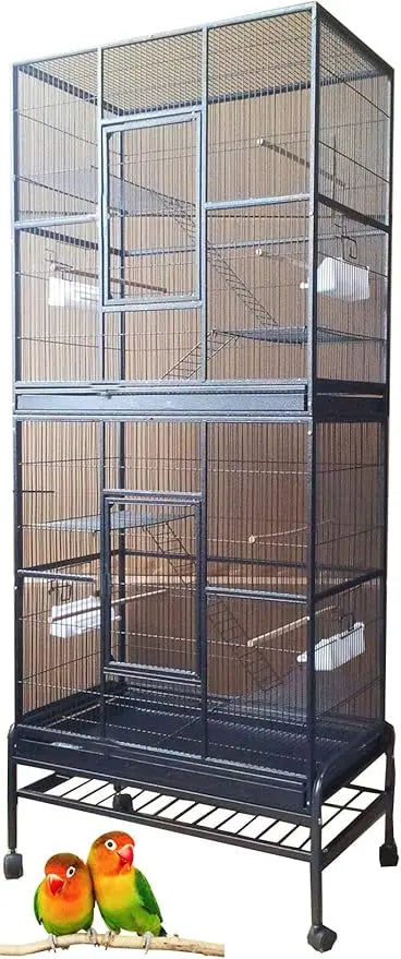 Gap Wrought Iron Parrot Cage Double Stackable Breeder Flight Cage