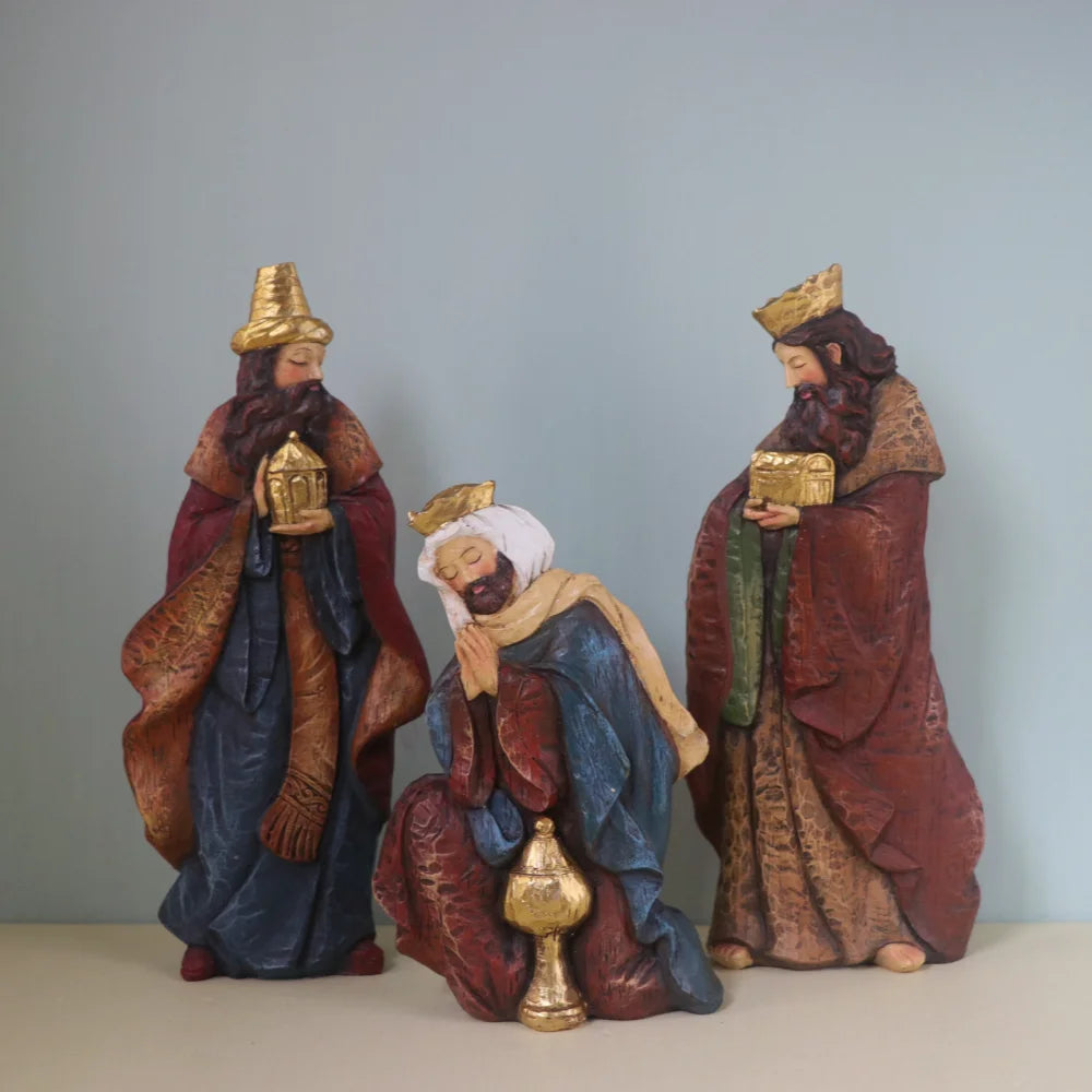 DEANSEN Nativity Scene Figurines Holy Manger Christmas Decor
