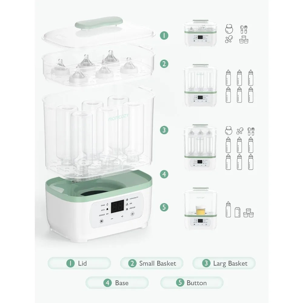 Hign-concerned 8in1 Expressive Ultraclean Electric Steam Sterilizer Bottle Dryer Comprehensive