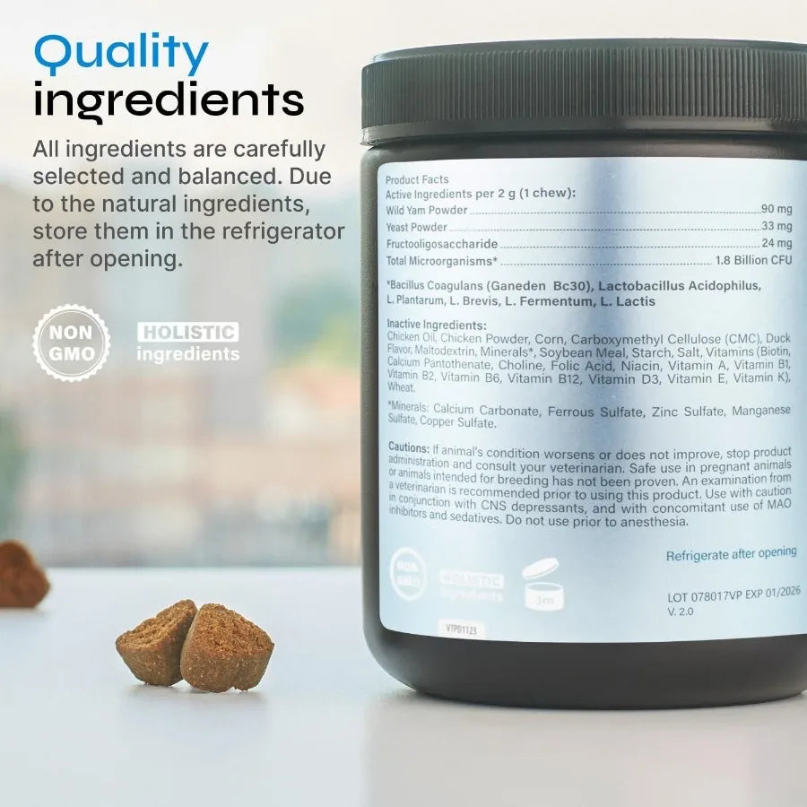 Hign-concerned Probiotics for Dogs Gastrointestinal Health Chews Supporting Immunity