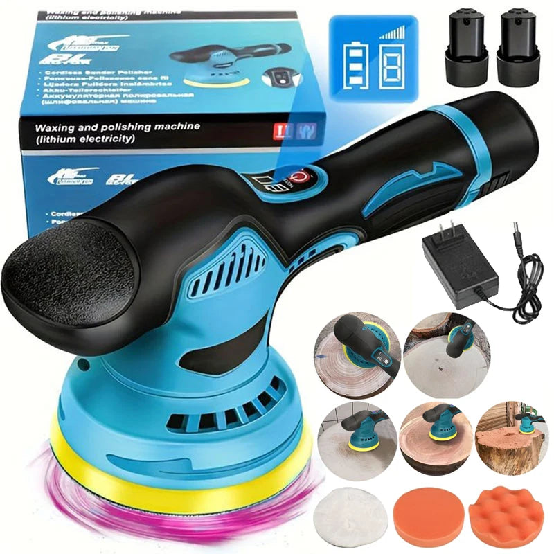 Hign-concerned Cordless Car Buffer Polisher 8 Speed With 12V Batteries