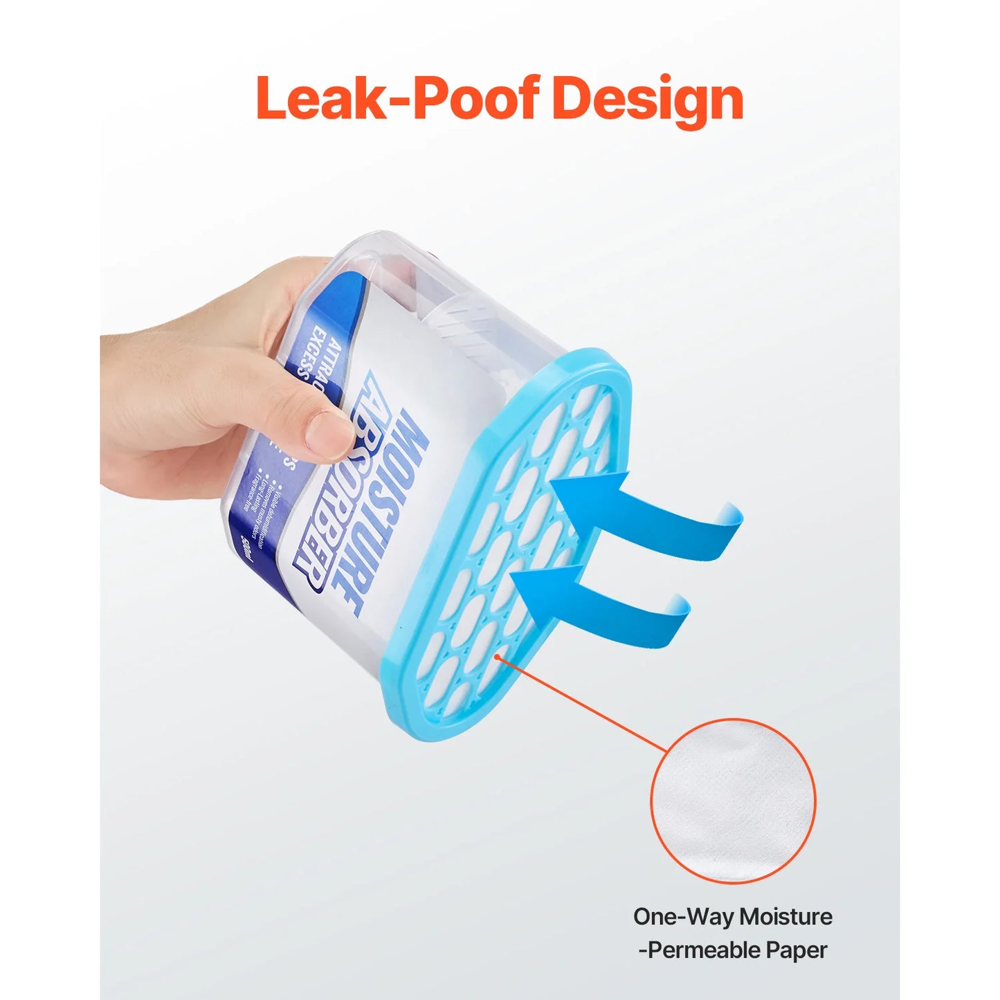 VEVOR Moisture Absorber Boxes 10.8 oz Humidity Absorber Boxes Fragrance Free Dehumidifier for Bathroom Closet Kitchen 6 Pack