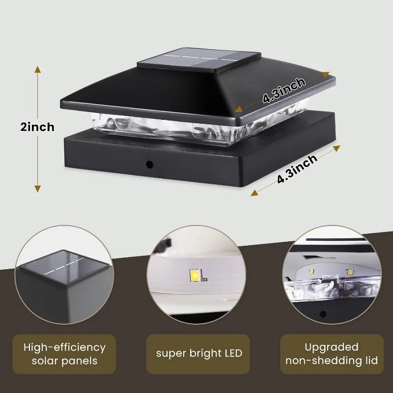 Christmas.home.Solar Post Lights Outdoor 16pack, Bright Warm White Solar Post Lights Decorate Deck, Patio, Porch, Fence