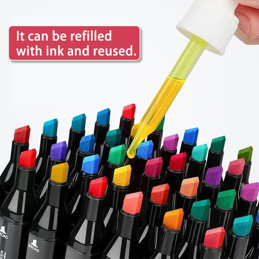 Color Dual-Tip Artist Markers For Student Illustration And Artworks CollectionBundles