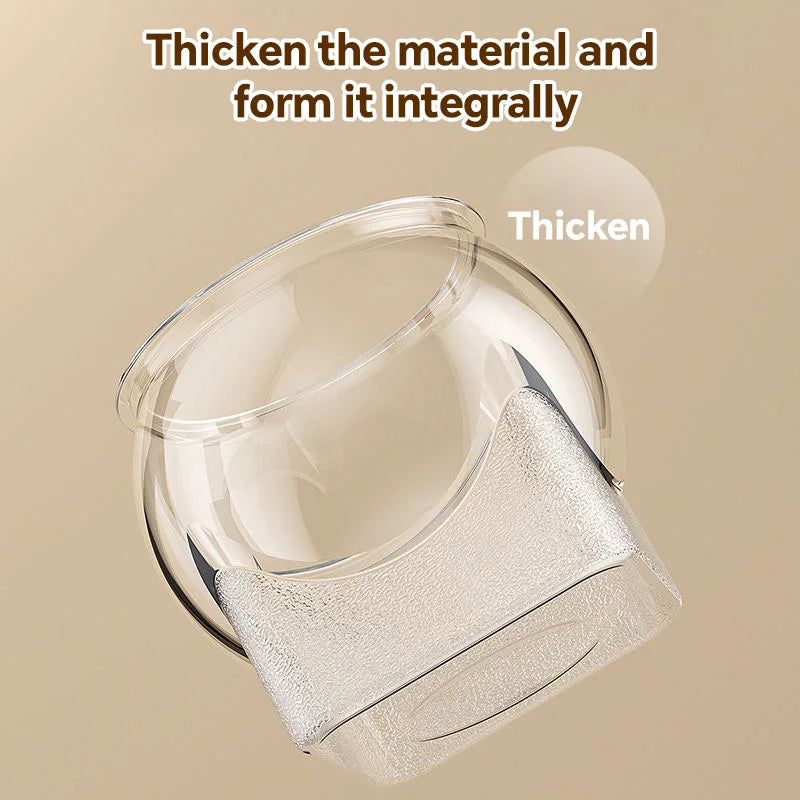 High-concerned Round Transparent Aquarium Durable Drop Resistant Fish Tank Compact