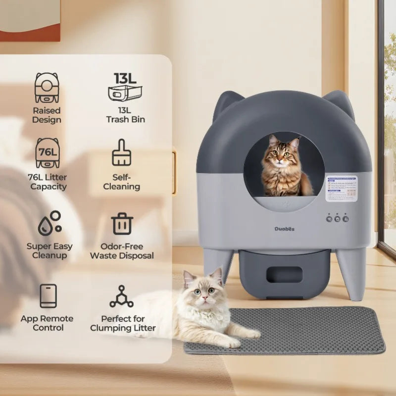 Lunapurr Automatic Cat Litter Box with APP Control