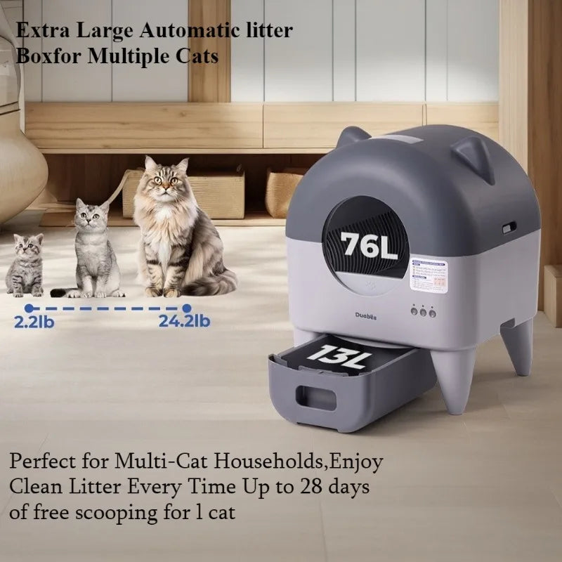 Lunapurr Automatic Cat Litter Box with APP Control