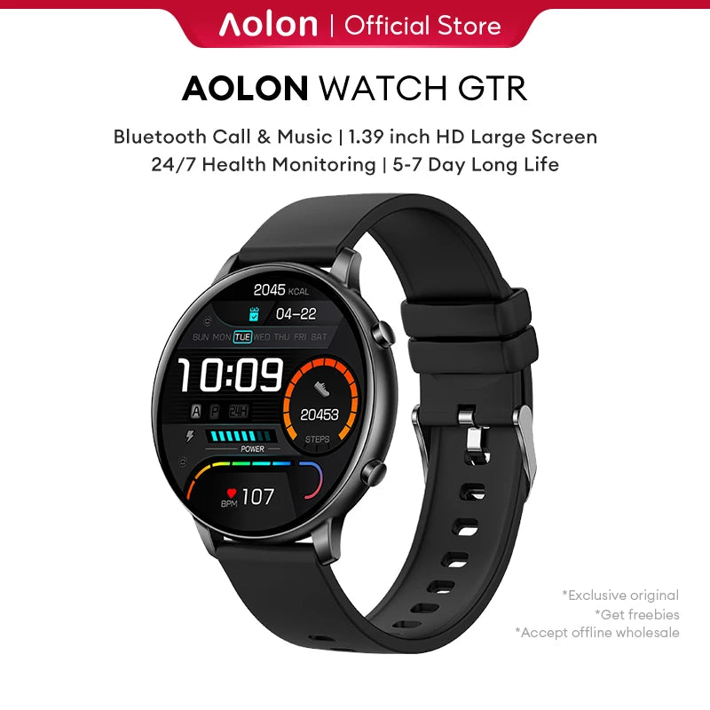 Aolon Smartwatch Bluetooth Call Fitness Tracker Waterproof