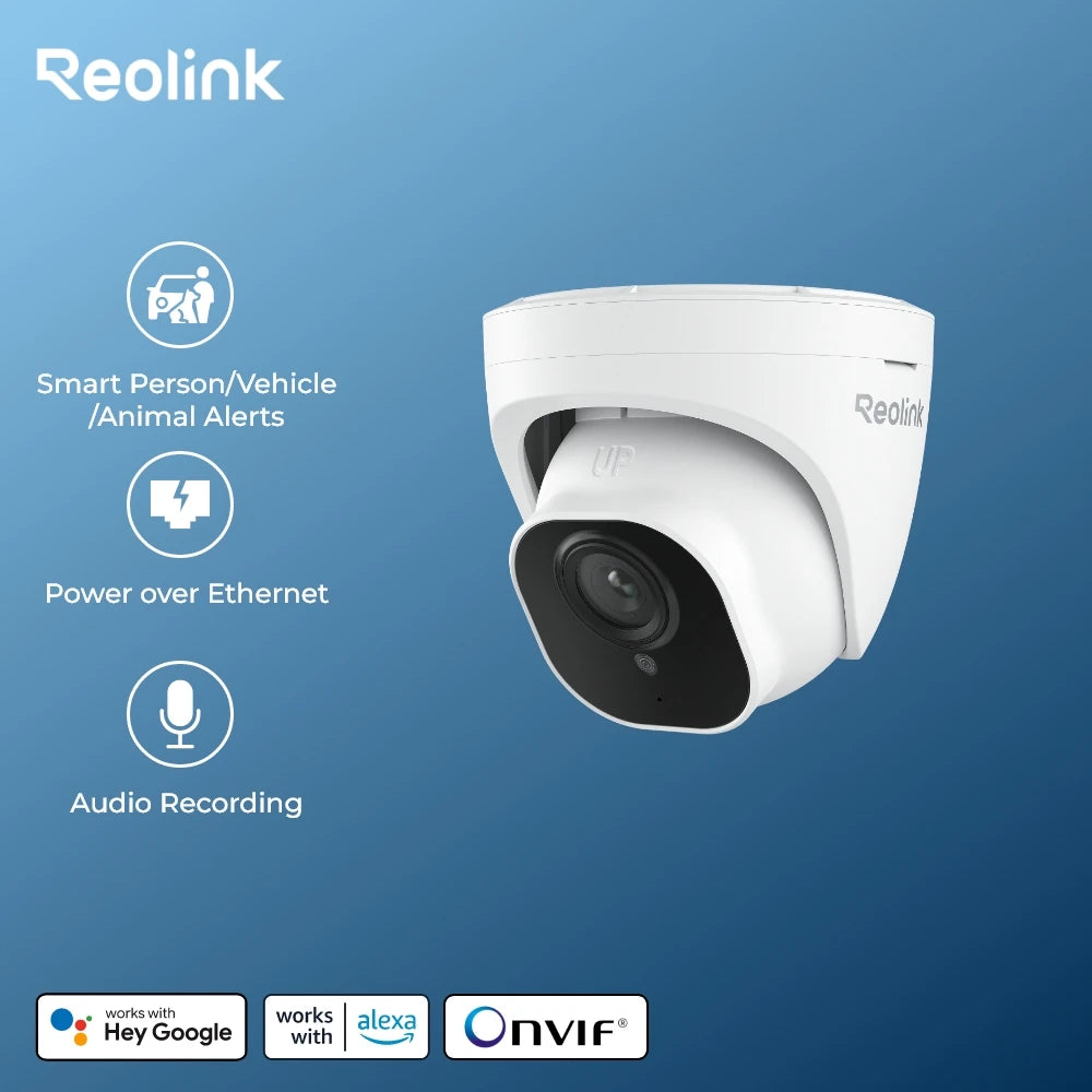 Reolink Smart Security Camera 5MP PoE Outdoor Infrared Night Vision IP Cam Person/Vehicle Detection Home Surveillance Camera
