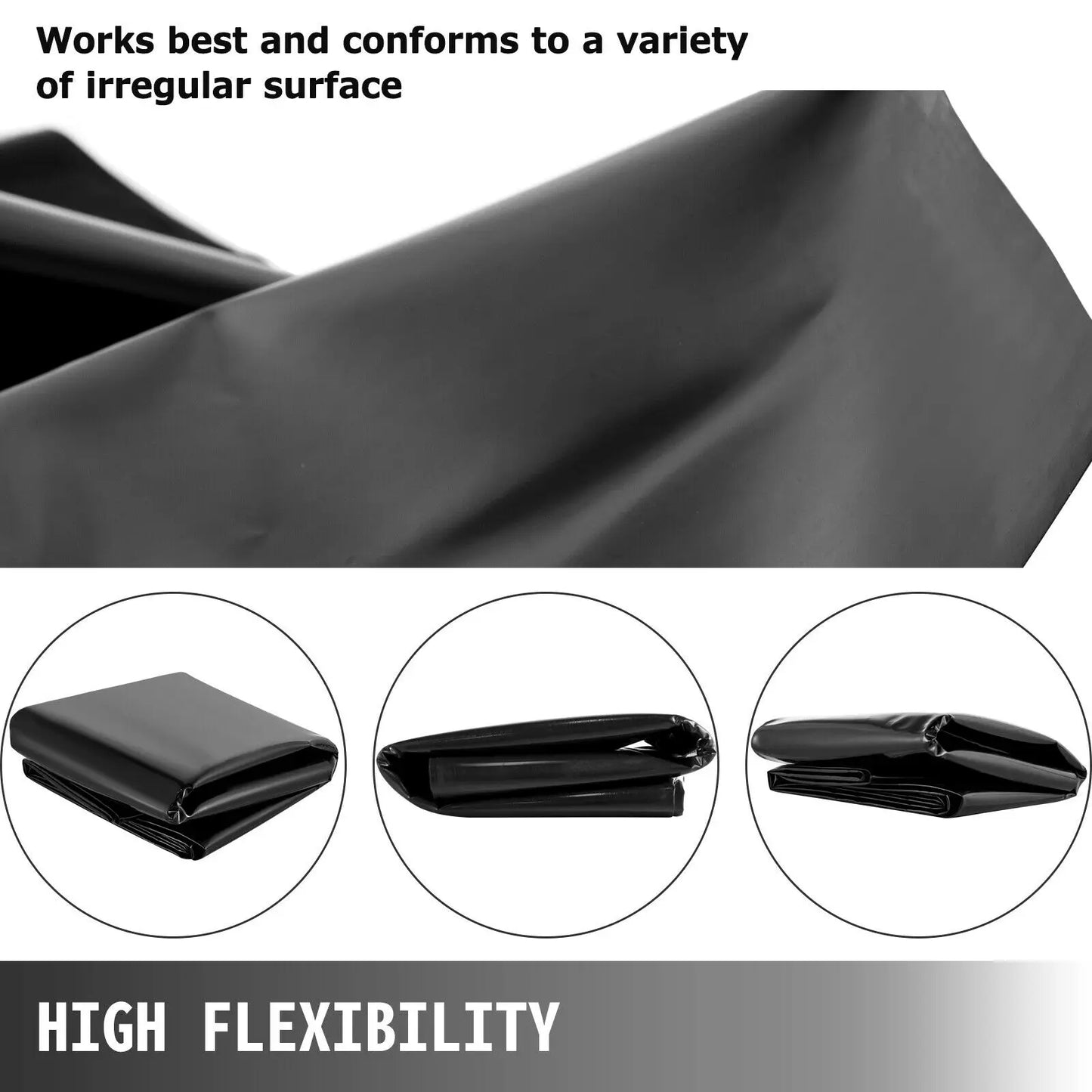 SucceBuy LLDPE Pond Liner 20 Mil Liner  for Pool Landscaping Waterfall Gardens Fishponds Backyard Waterfalls Fish Pond Liners