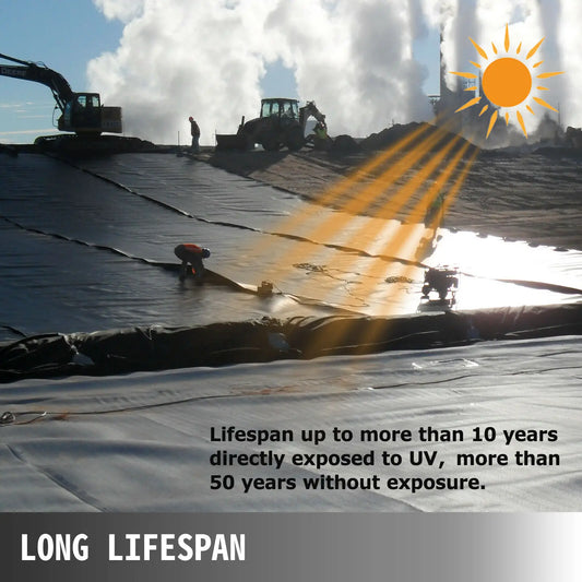 SucceBuy LLDPE Pond Liner 20 Mil Liner  for Pool Landscaping Waterfall Gardens Fishponds Backyard Waterfalls Fish Pond Liners