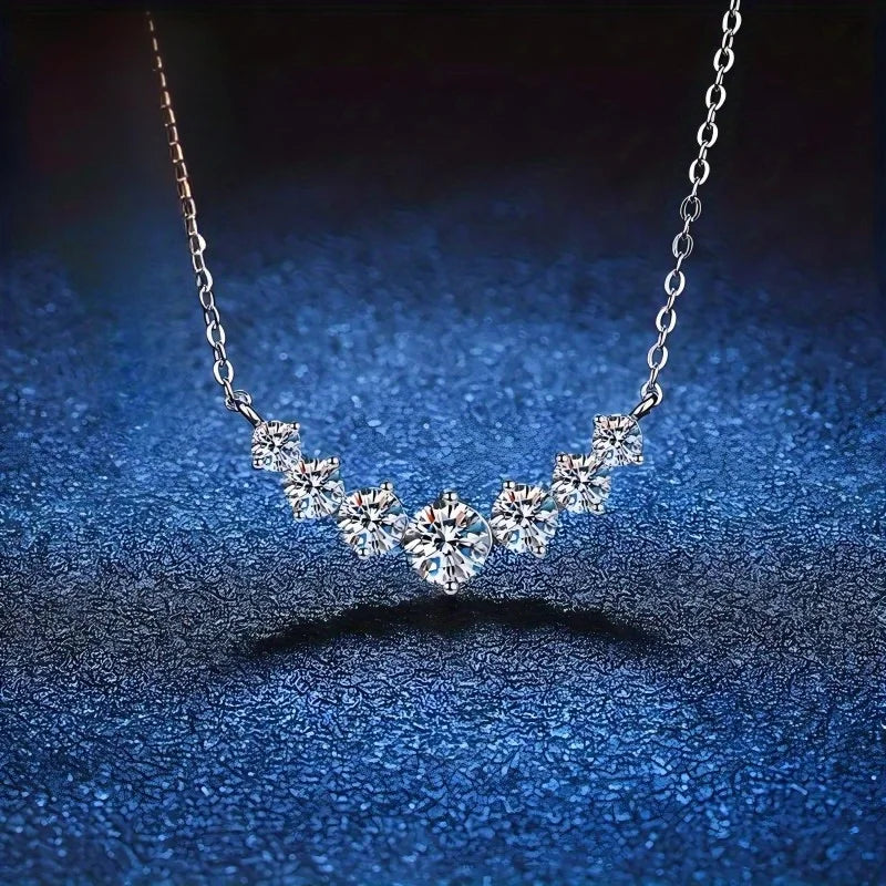 Guangdong Cubic Zirconia Smile Necklace Princess Cut Unisex