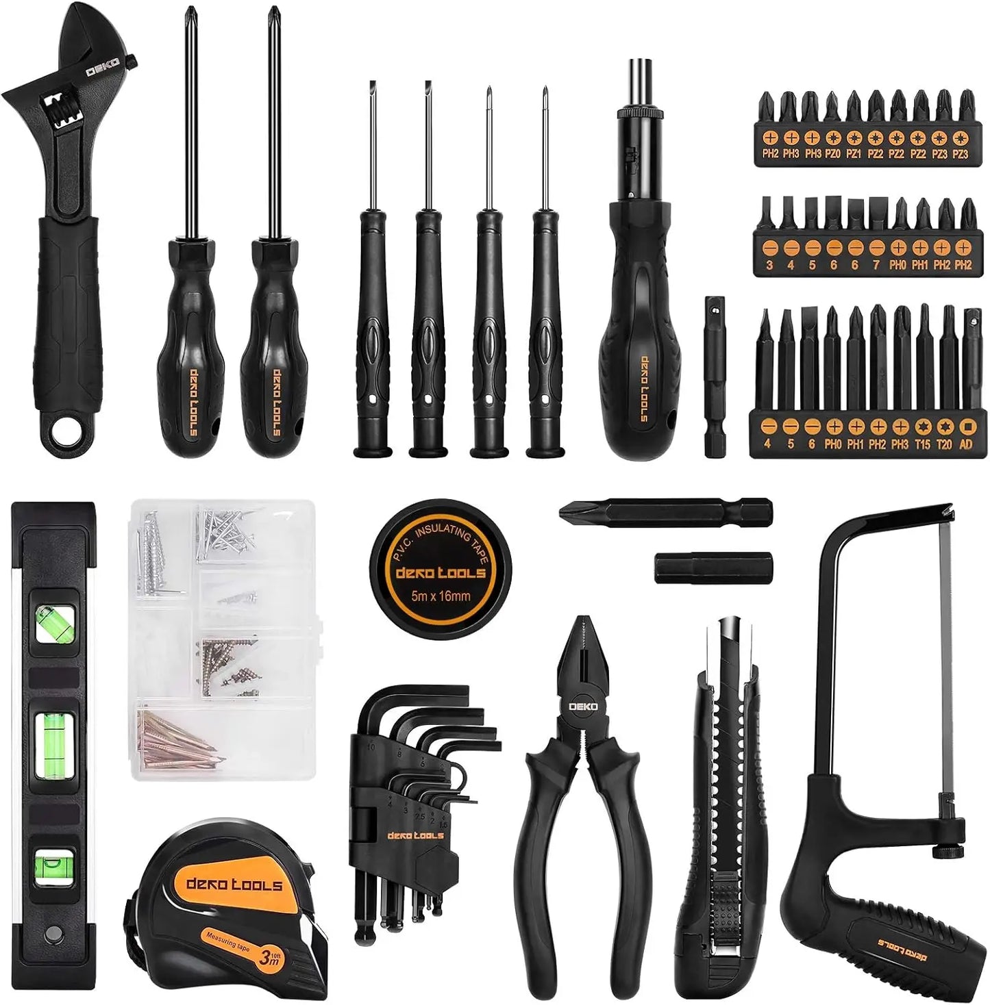 DEKODIY 218 Piece General Household Tool Set Auto Repair Kit