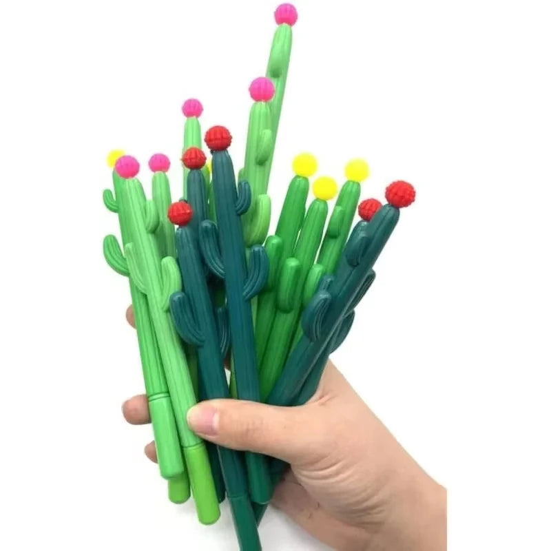 Cactus Gel Pen Set 24 Pcs Cute Novelty Stationery Kit