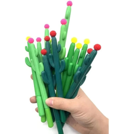 Cactus Gel Pen Set 24 Pcs Cute Novelty Stationery Kit
