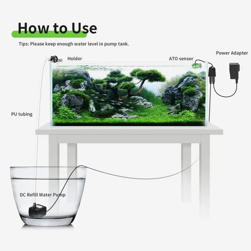 FZONE Smart ATO System Auto Top Off Water Filler Refiller Level Controller with Pump for Aquarium Both Reef and Fresh Tanks